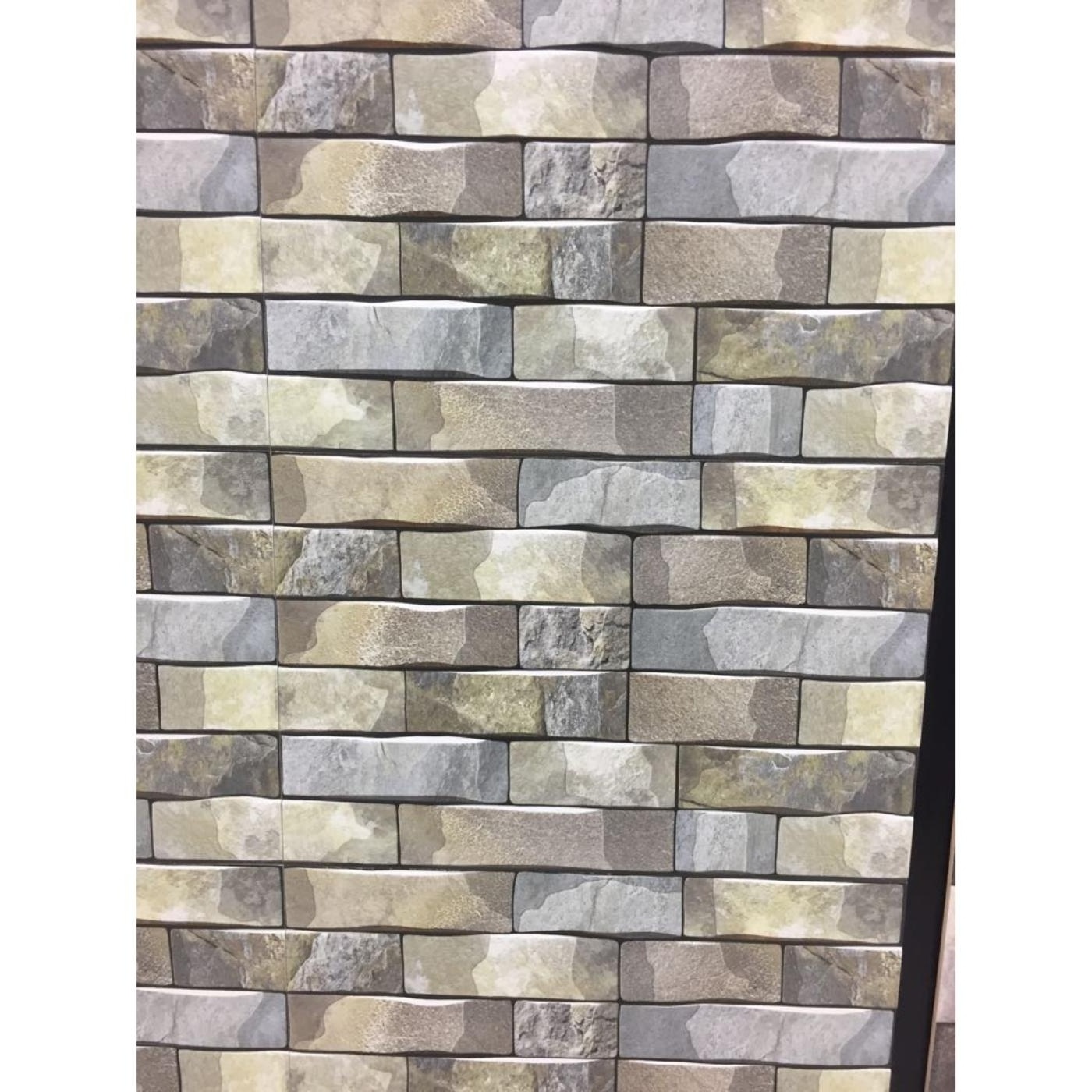 Hand Made Home Use Linear Brick Designer Exterior Elevation In Stock Glazed Indian Ceramic Wall Tiles 300x600 mm 30x60cm 12x24in