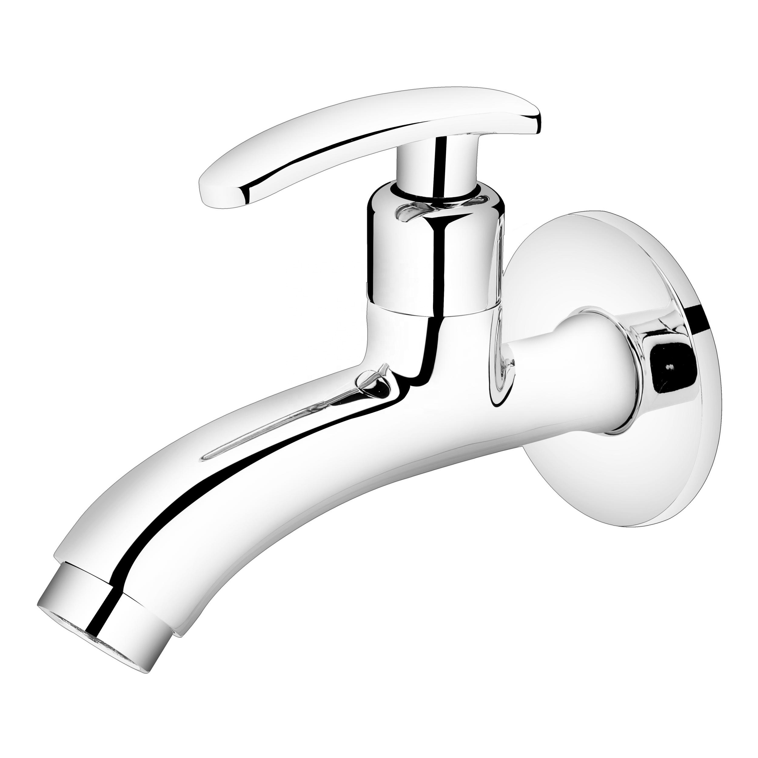 China Supplier Chrome Polish Single Lever Hot Cold Wall Mounted Brass Kitchen Faucet For Basin