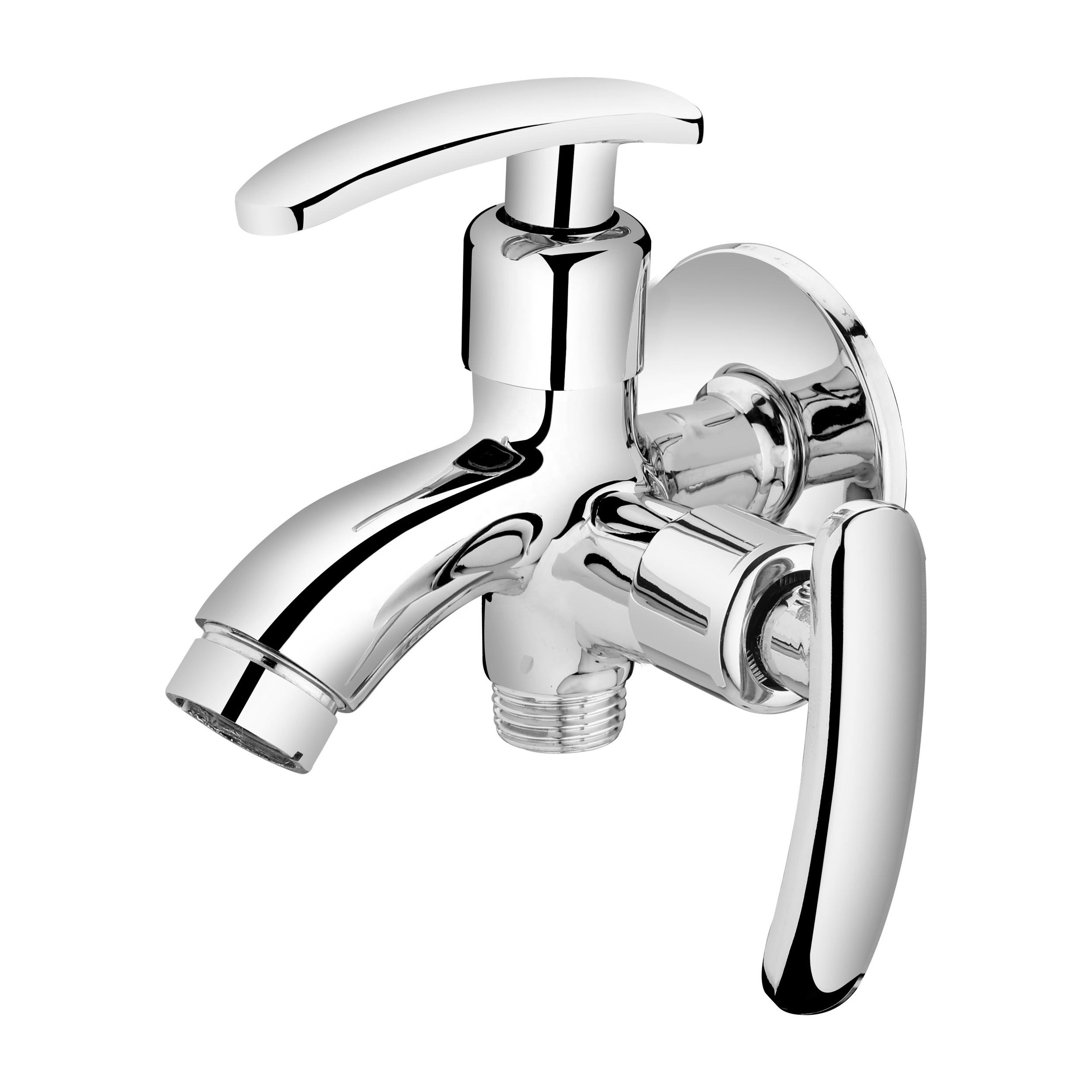 China Supplier Chrome Polish Single Lever Hot Cold Wall Mounted Brass Kitchen Faucet For Basin