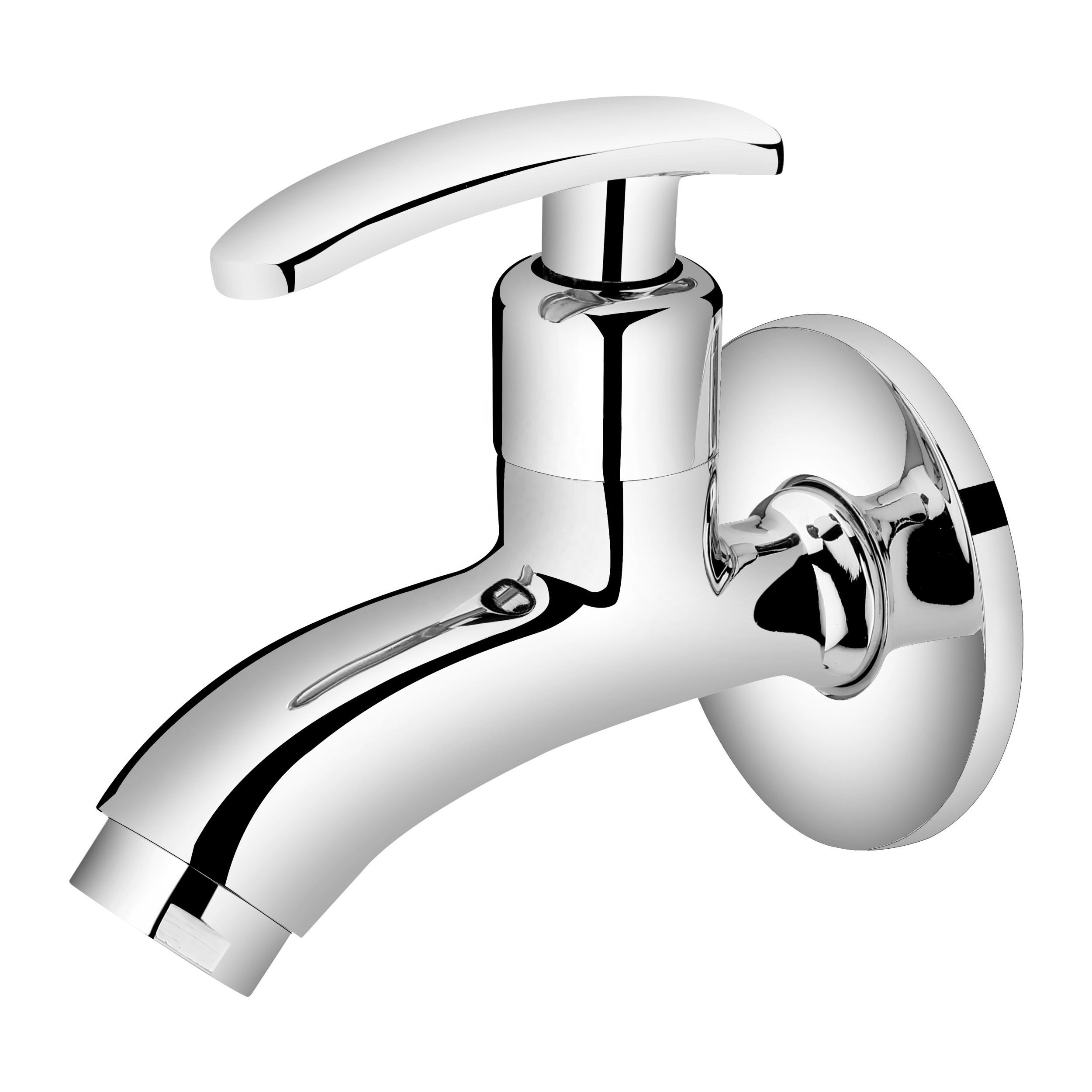 China Supplier Chrome Polish Single Lever Hot Cold Wall Mounted Brass Kitchen Faucet For Basin