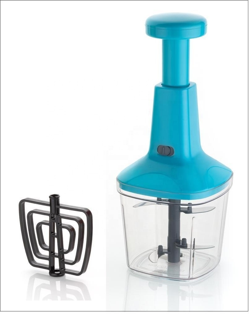 Portable Manual Hand Food Processor Onion Pulling Slicer Salad Vegetable Chopper with storage box