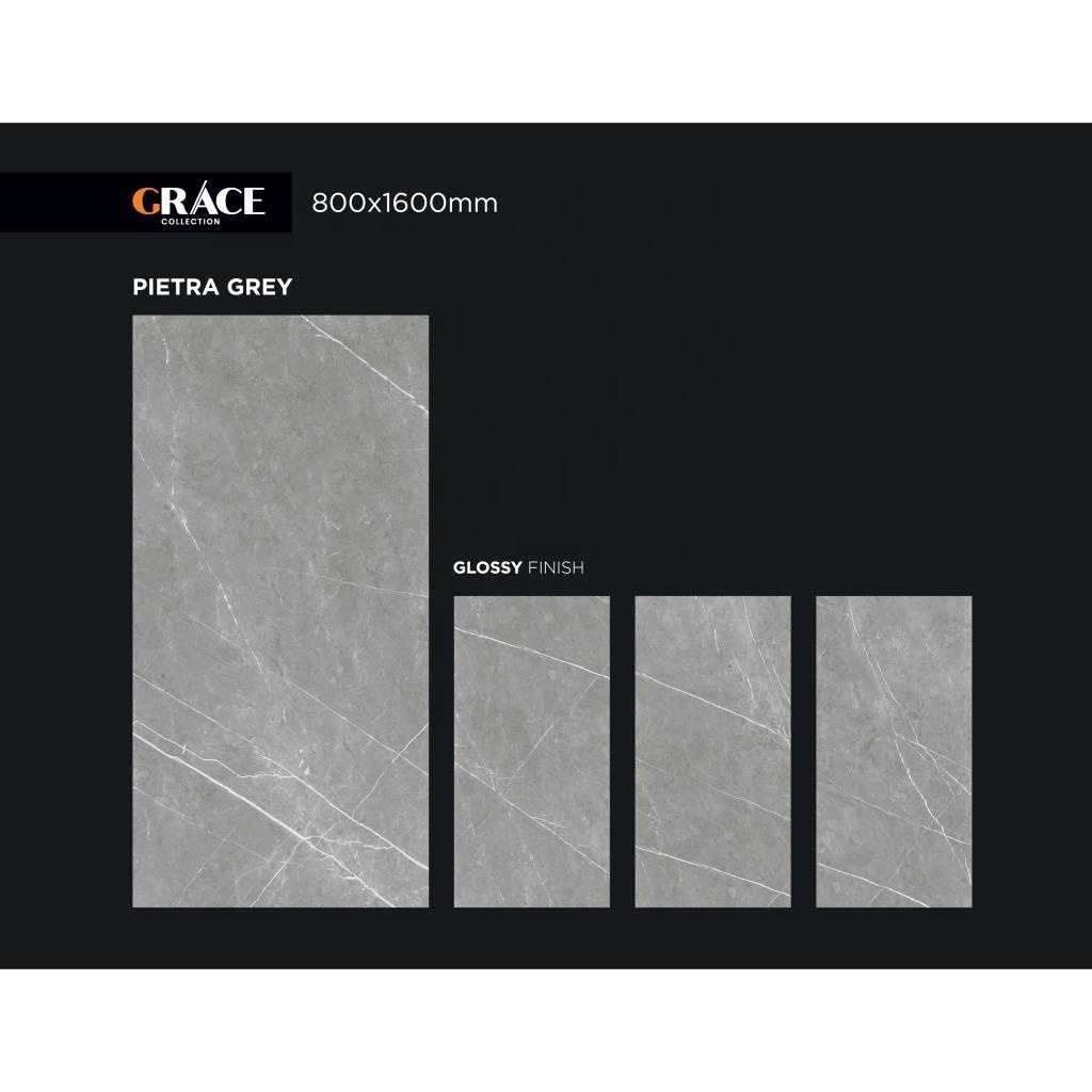 Opal Grey: 80x160cm Marble Polished Porcelain Tiles - 800x1600mm, High-Quality Indian Glossy Tiles for Wall and Floor Usage