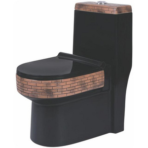 Ceramic Bathroom WC Piss Peeping Black Designer Water Closet Chinese One Piece Western 1Pcs Toilet Price in India