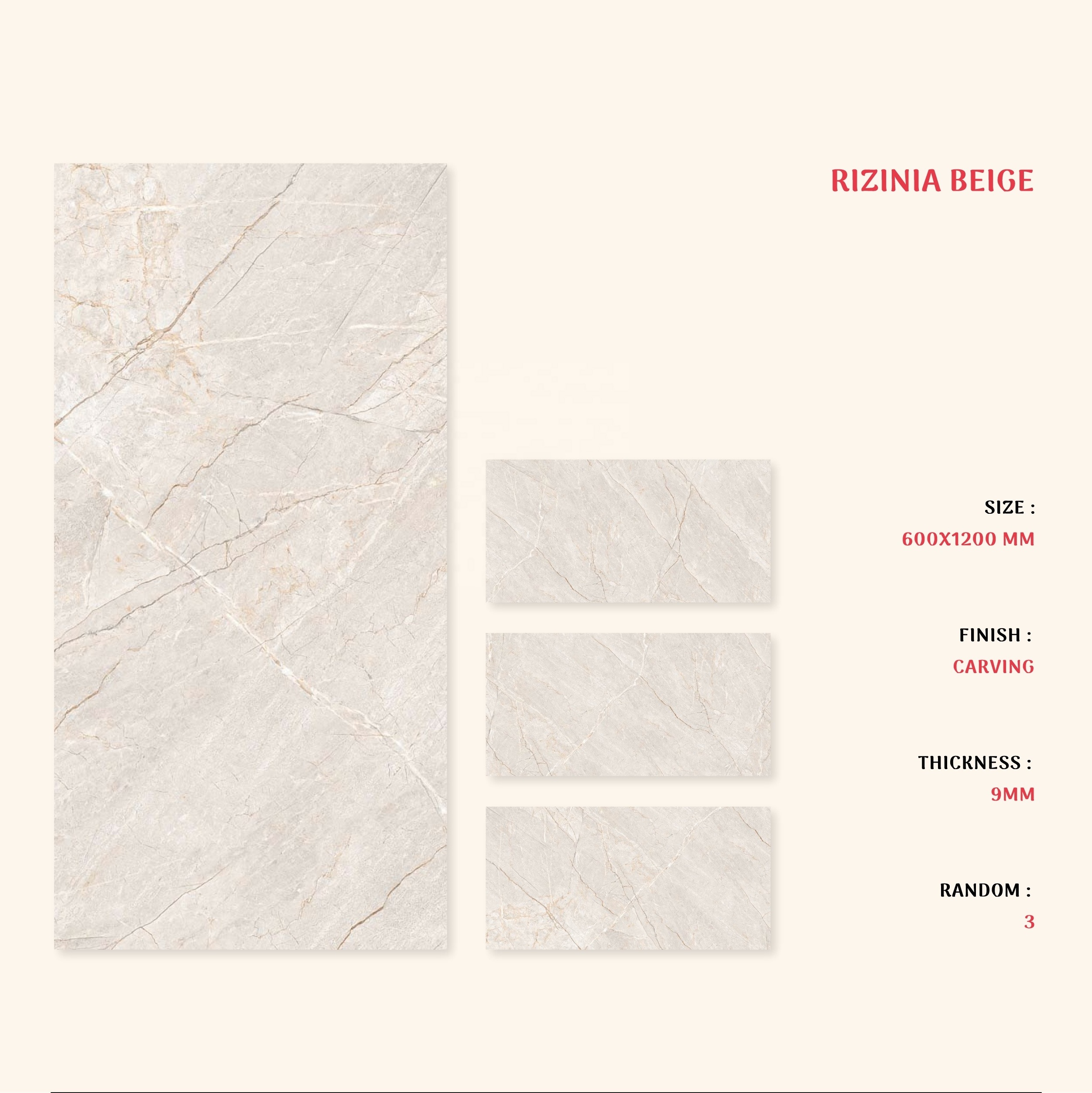 600X1200 mm Glazed Ceramic Porcelain Vitrified Wall Floor Tiles for Indoor Outdoor Elevation with Ricca Grey Design Series