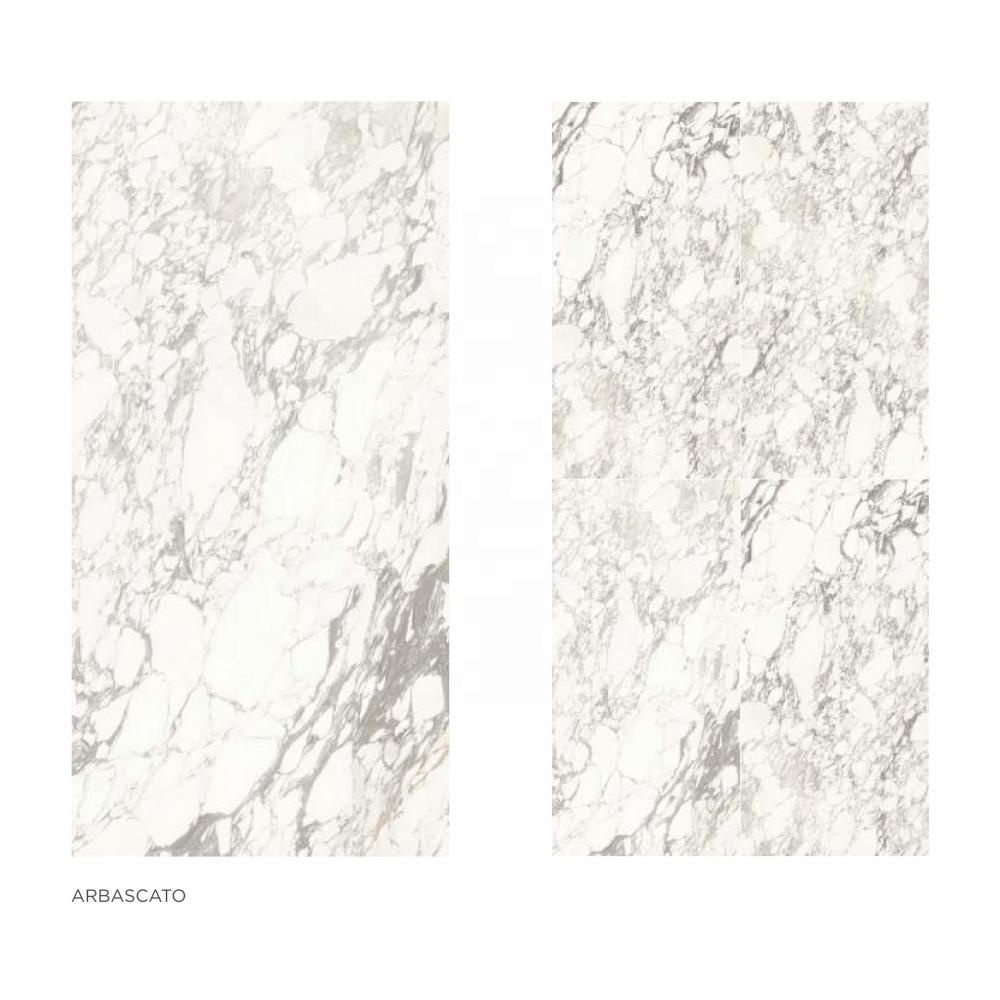 1200x2400x6mm Big Slab Marble Ceramic Gain Pattern Style Home Decor Penthouse Design Statuario 4x8 Slim Thin Porcelain Tiles