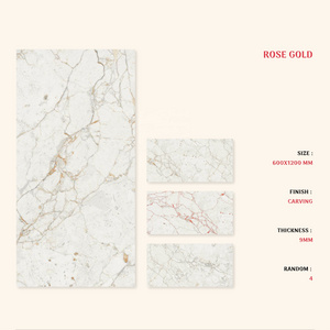 Rose Gold Indoor Acid-Resistant Tile 600x1200mm Ceramic Wall Decorative 60x120cm Floor Porcelain Tiles with Shiny Glazed Surface