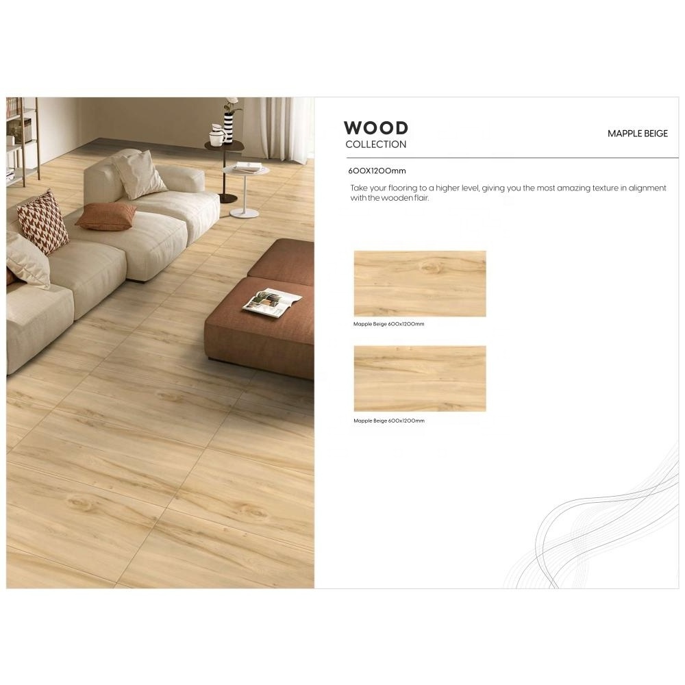 Kadar Wood Crema 600x1200mm Floor Tiles 10MM Thickness Hotel Bedroom Living Room 60x120cm Porcelain Tile Floor Ceramic Tiles