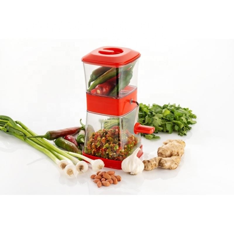 Kitchen Chilli Grinder Veggies garlic Onion Cutter food Processor Manual Hand Crank Vegetable Chopper