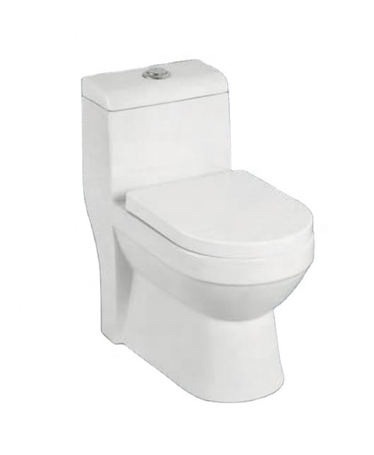 Top-Selling Luxury One-Piece Toilet - Discounted Ceramic Bathroom Sanitary Ware Square Bowl Water Closet Chair in White