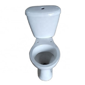 Two Piece Water Closet Toilet Commode Seat with Plastic Seat Cover and LLC Fittings / Accessories Complete WC Set Sanitary wares