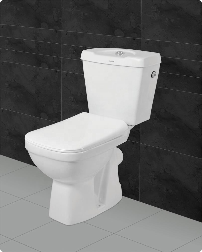 Sanitary wares Ghana Wash Down Two Piece Square Shape Toilet India Make Water Closet Close Coupled WC Toilets Bowl for Africa