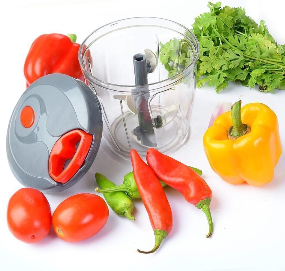 Professional Hand Pull Kitchen Tool Mini Food Garlic Vegetable Grinder Hand Pull Food Chopper Mincer