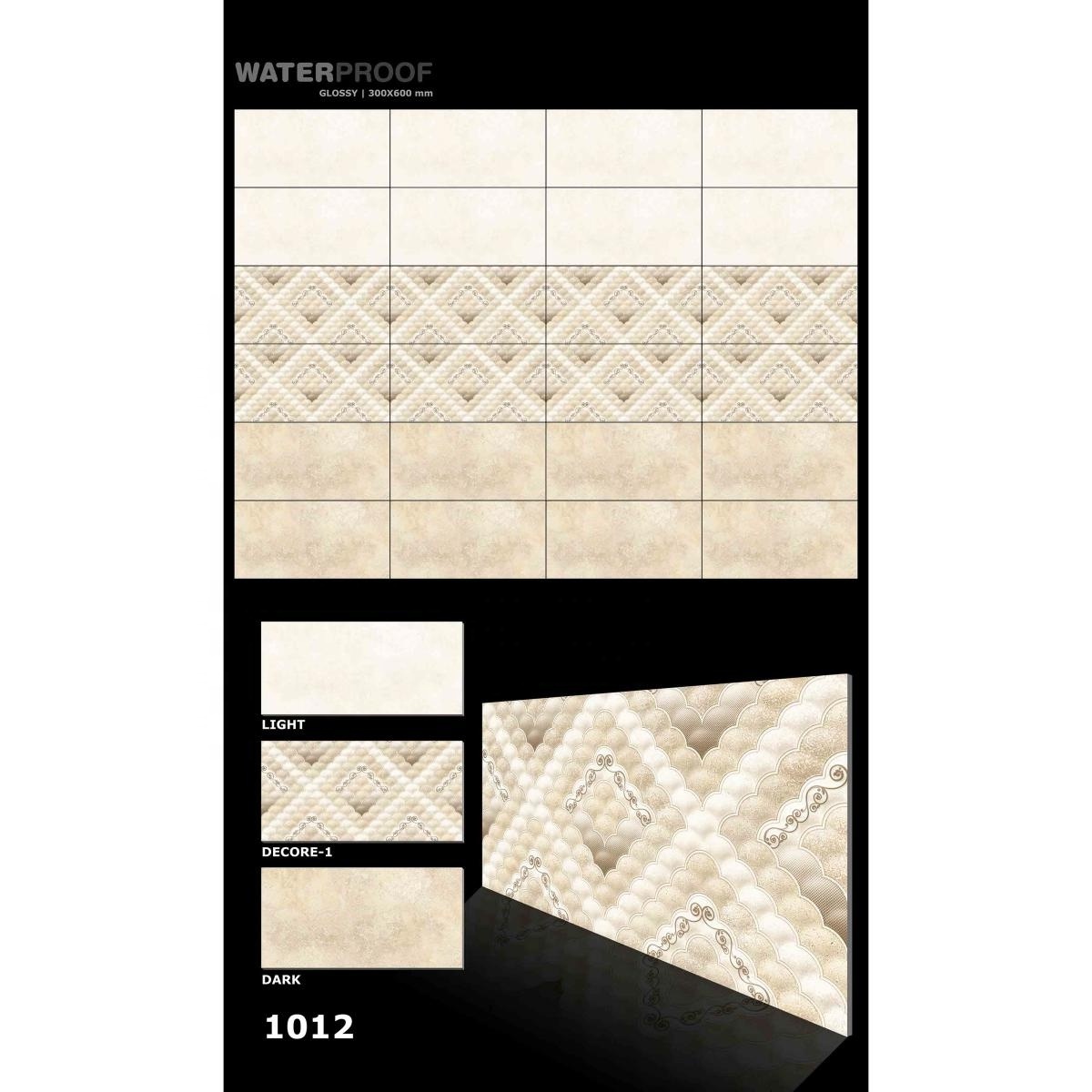 Hot Sale Products 30X60cm Bathroom Ceramic Glossy Polished Porcelain Floor And 300*600Mm Walls Interior 12x24 Marble Wall Tiles