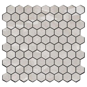 Backsplash Mother of Pearl Mosaic Glass Tiles Ceramic Kit for Kids Container Hexagon 300x300mm House Decorative Tiles for USA