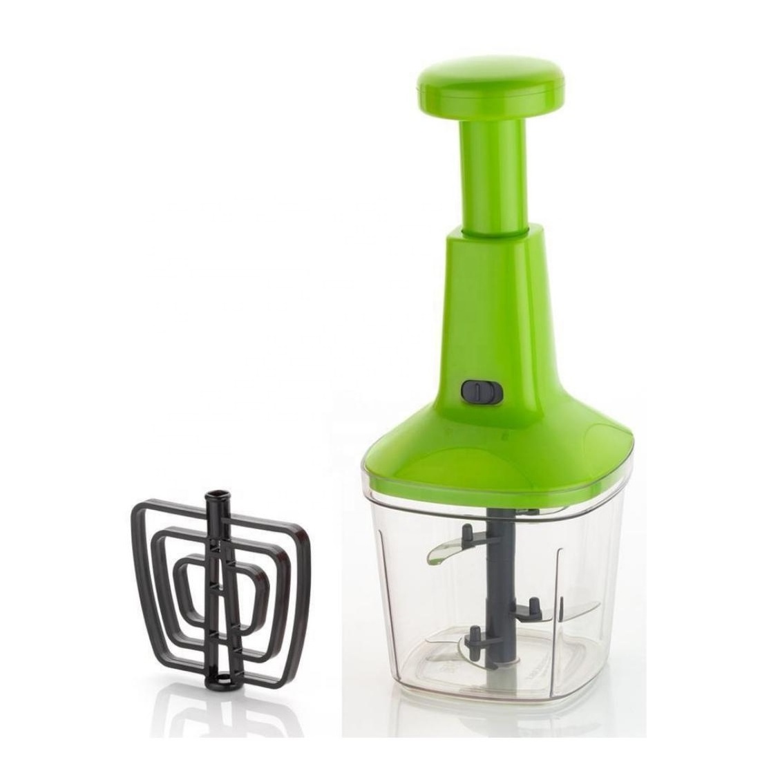 New Arrival: Veggie Vegetable Slicer Cutter and Push Hand Onion Chopper with Plastic Transparent Unbreakable Container