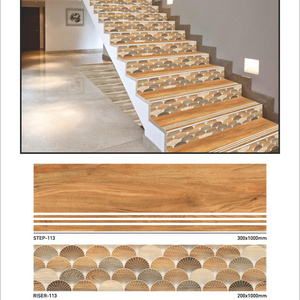 Vistaar Matt Finish Non-Slip 100x30 Staircases Glossy Step Porcelain Stair Nose Tile Steps Ceramic Matt Vitrified Tiles 30x120cm