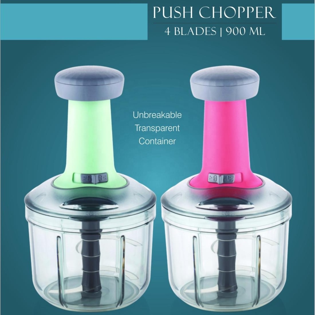 Manual Push Hand Press Vegetable Dicer Chopper: Kitchen Meat Fruit Grinder, Veggies Garlic Onion Cutter, Food Cutting Processor