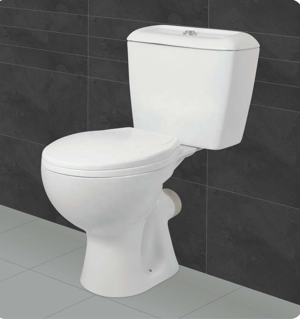 Guangzhou High Quality Ceramic Aqua Sanitary Ware Two Piece Water Closet Public Toilet With Dual Flushing Water Closet Seat