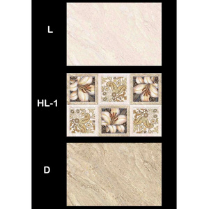 3D Flower Pattern 30x60 Matt Beige Color Ceramic Wall Shower Tile for Bathroom and Kitchen Glossy Glazed Polished Wall TIles