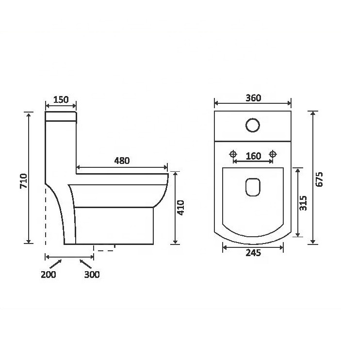 Ceramic Bathroom Toilet Sanitary Ware American Style Standard Toilet One Piece Toilet Water Closet European Western Commode Seat