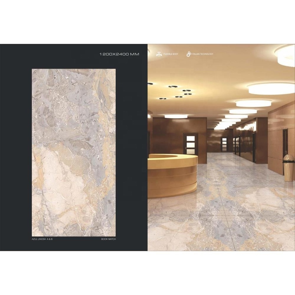 Interior Wall Building Material Modern Villa Floor 1200x2400x9mm Porcelain Tiles Slabs Grey Spider White 120*240 Exterior Tiles