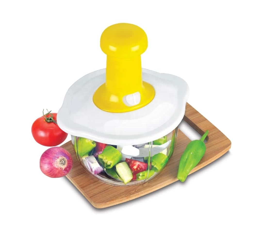 Multifunction Hand Press Food Cutter Garlic Onion Nuts Grinder Mincer Kitchen Manual Fruit Vegetable Chopper