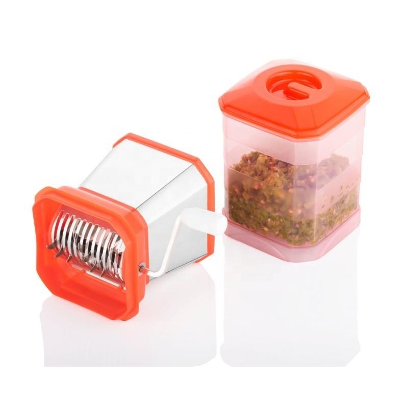 Hand Crank Plastic Red chili cutting machine/commercial fresh pepper cutter For Veggies