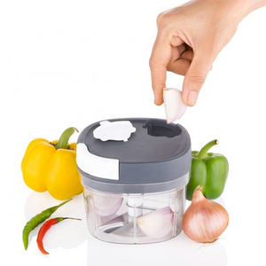 Vistaar Customized logo Mini Hand Pull Cord Chopper Manual Food Processor Quick Pull Chopper for Vegetable Garlic Pepper