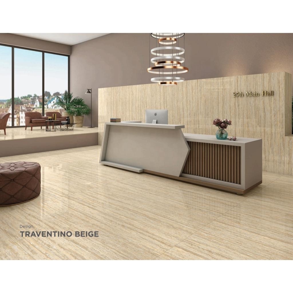 Traventino Beige 800x1600 Ceramic Interior Porcelain Tiles Wave Marble Look/Looking Porcelanatos Para Habitation Tile for Floor