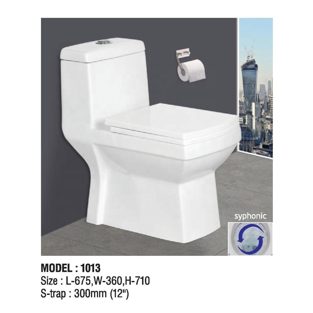 Ceramic Bathroom Toilet Sanitary Ware American Style Standard Toilet One Piece Toilet Water Closet European Western Commode Seat