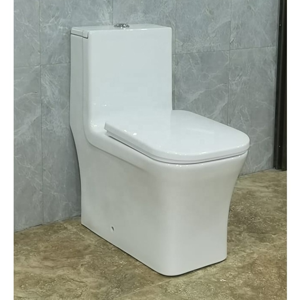 Bathroom Sanitary Ware Products Western Commode Water Closet Modern White Bathroom Ceramic One Piece Toilet Bowl Wc