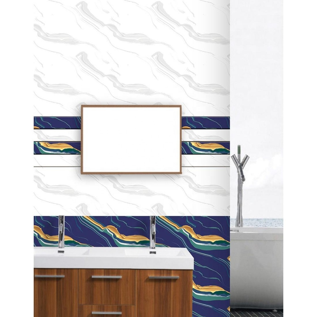 Colorful Luxurious Blue Color Ceramic Wall Tiles: 18x12, First Grade Quality, 300x450 mm Digital Glossy Premium, 30x45 cm Glazed