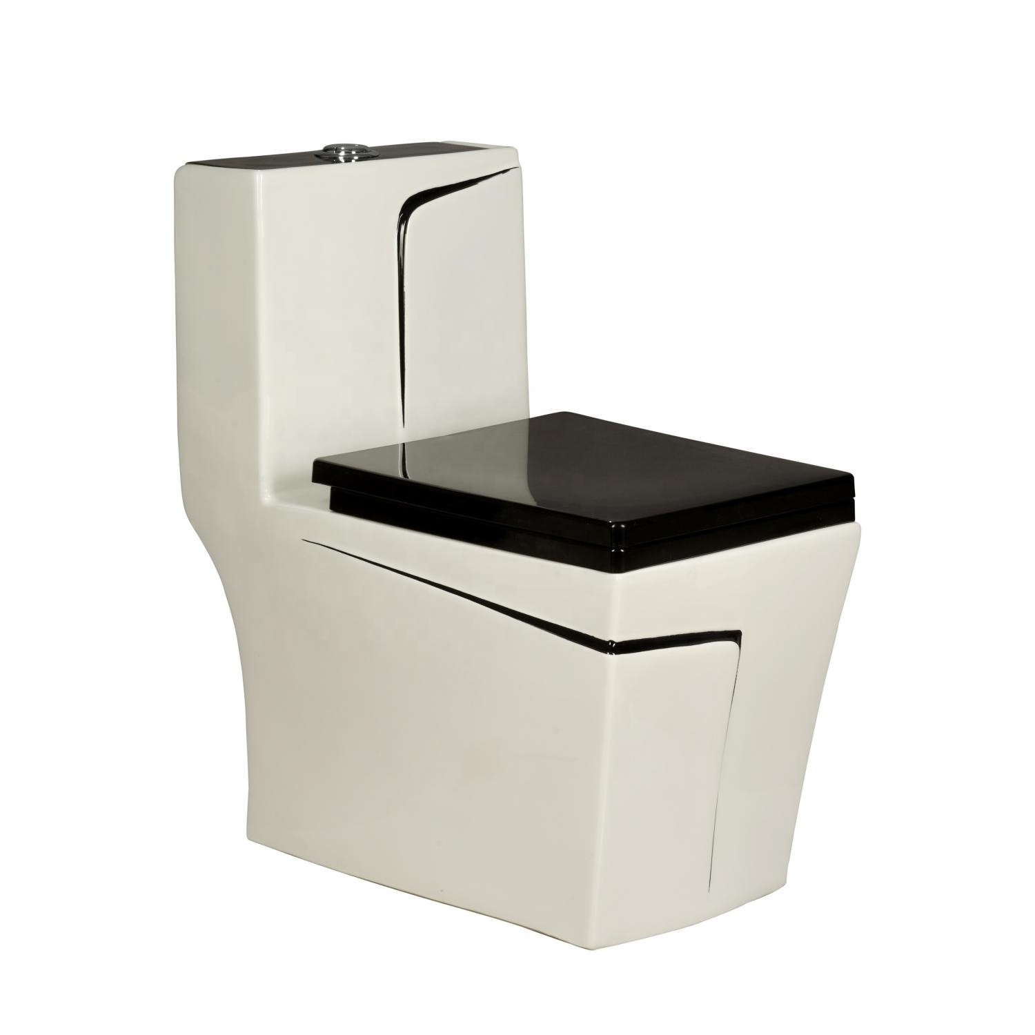 Vistaar Brand Indian SIMILAR Luxury Bathroom Ceramic Black Line WC Toilet for Commercial Building and Residential Projects