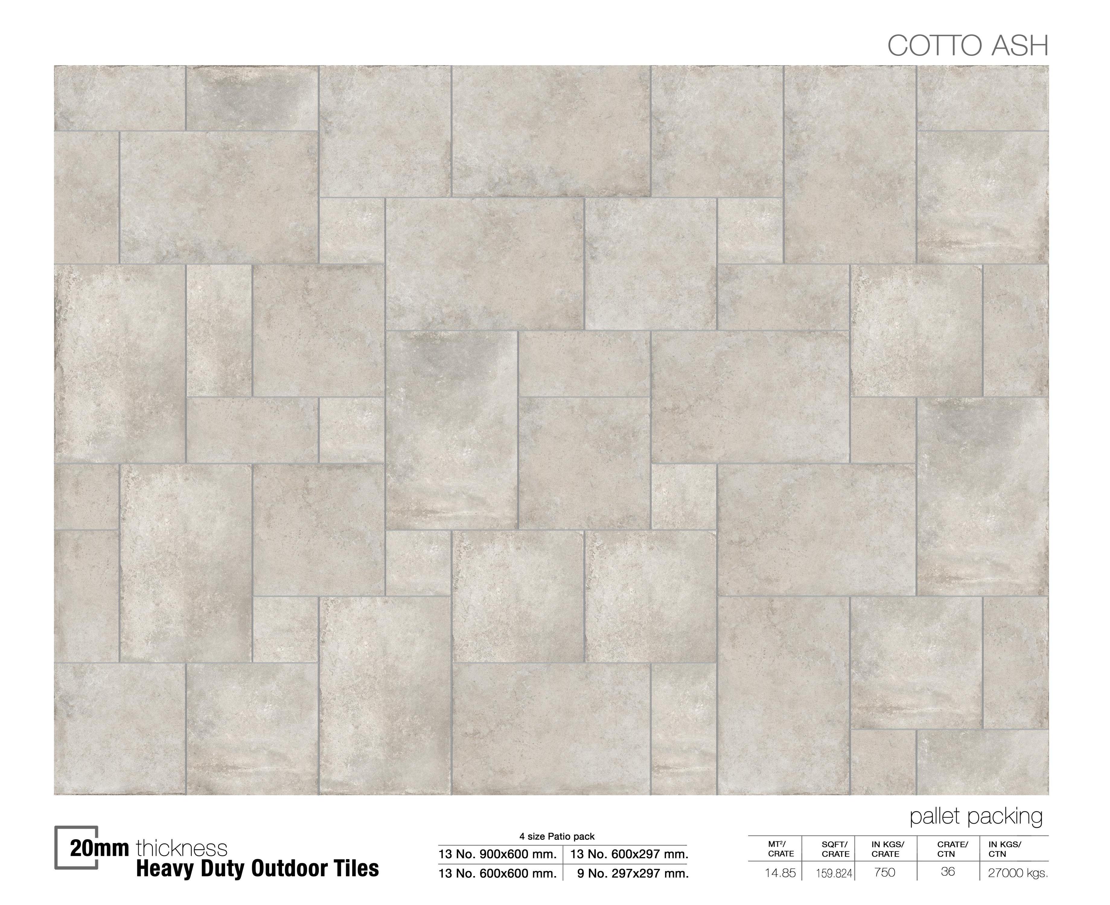 R11 Rectified Surface European Export Quality 20mm Heavy Duty Outdoor Porcelain Tiles Indian Factory Vistaar Brand Floor Tiles