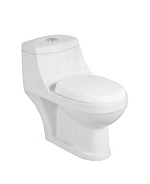 Top-Selling Luxury One-Piece Toilet - Discounted Ceramic Bathroom Sanitary Ware Square Bowl Water Closet Chair in White