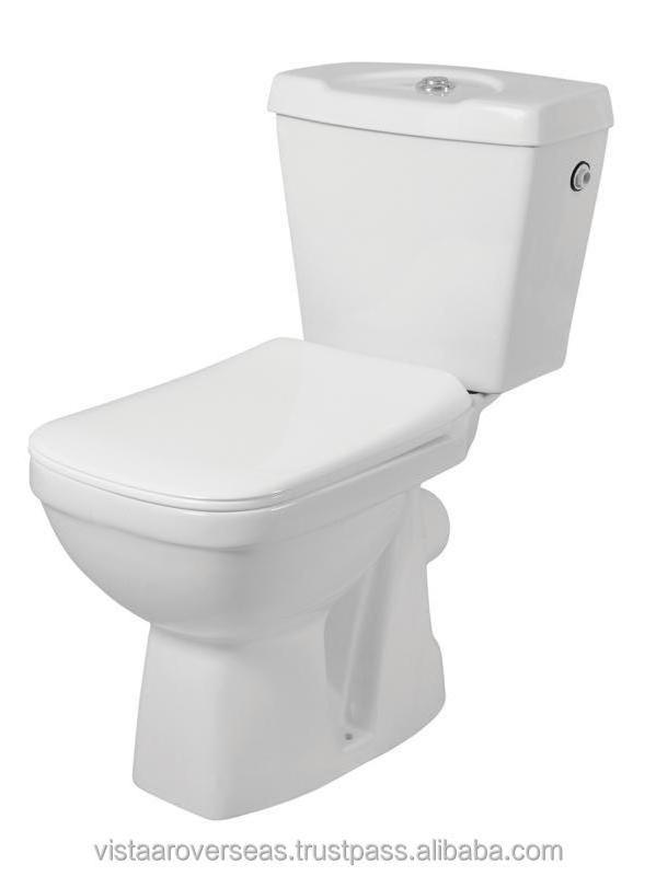 Affordable P-Trap Nigeria Toilet - Two-Piece Water Closet with Ceramic Bowl, Competitive Prices for African Wholesaler Importer