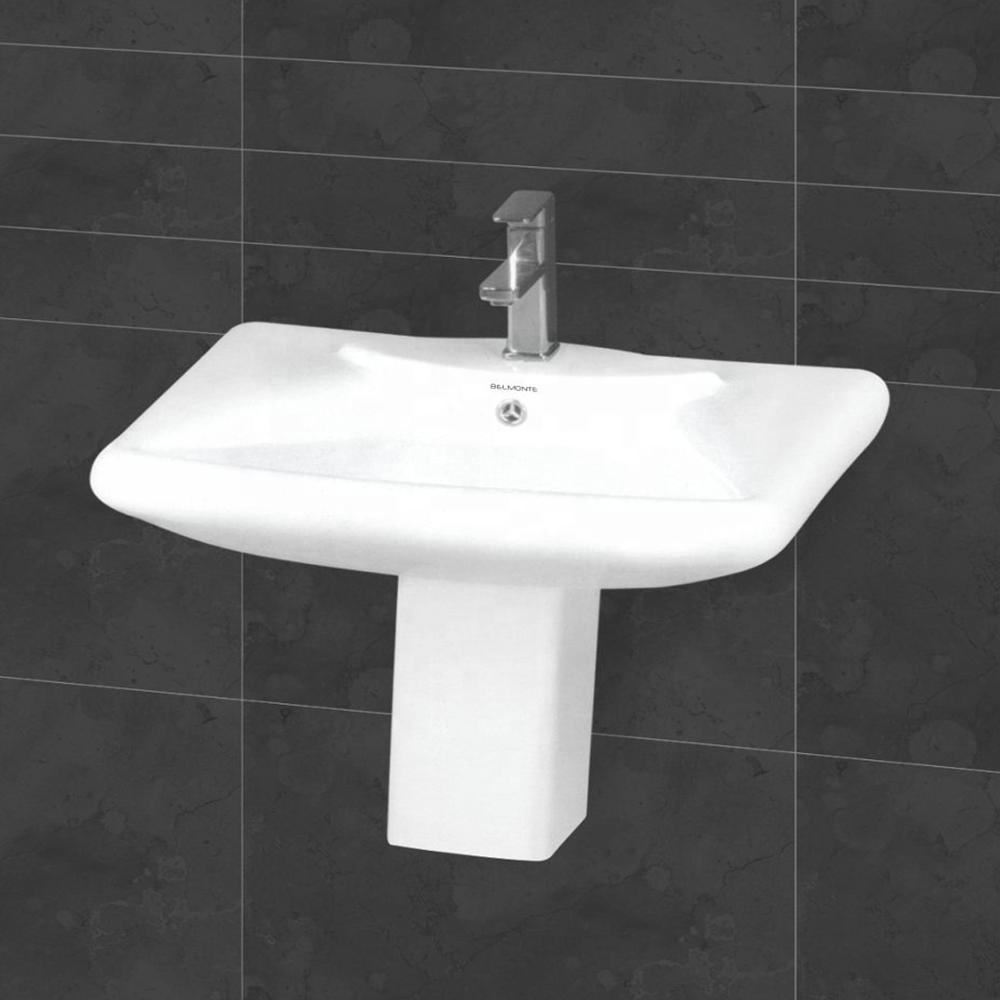 Gorgeous Design Ceramic Wash Basin with Half Pedestal Lavabo Sink Stand Basin, Excellent Quality at a Cheap Price for Hand Wash