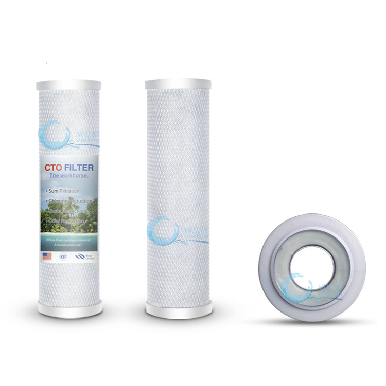 Cto Activated Carbon Water Filter Cartridge 5 Micron Universal Pp Udf Cto Activated Carbon