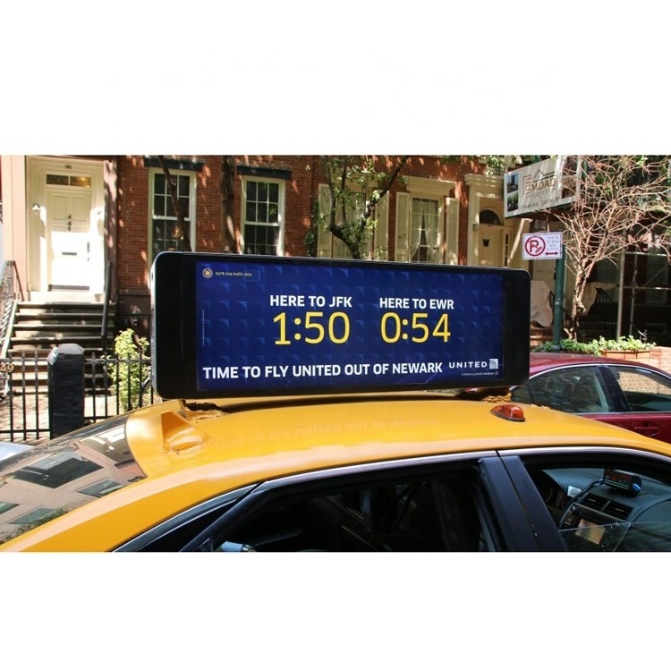 Double sides Car roof led screen Taxi Top advertising 4g wifi control led pantalla P4mm led display screen panel