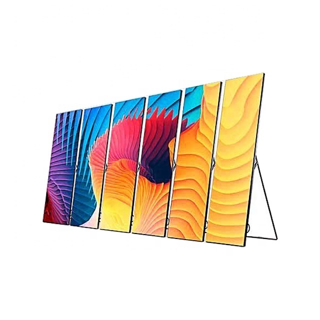 HD LED Indoor Full Color Poster LED Display P1.86 P2 P2.5 P3 Floor Standing Digital Screen Poster LED Mirror Screen