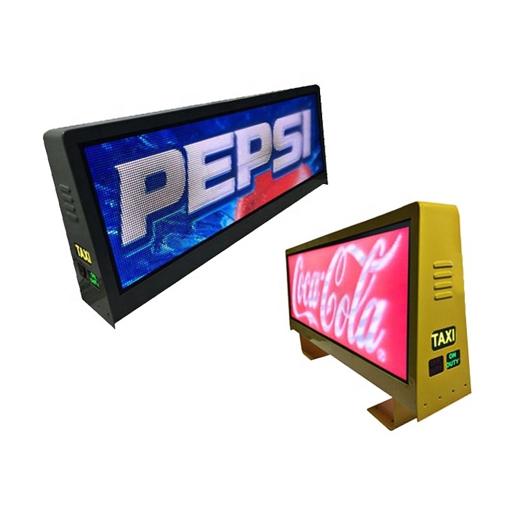 Full Color Taxi Car Roof Top Digital Display Outdoor Video Advertising Signs Led Screen