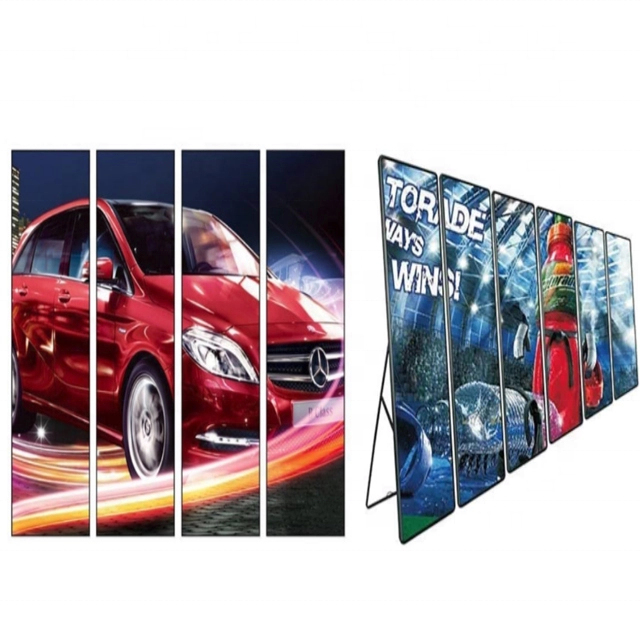 HD LED Indoor Full Color Poster LED Display P1.86 P2 P2.5 P3 Floor Standing Digital Screen Poster LED Mirror Screen