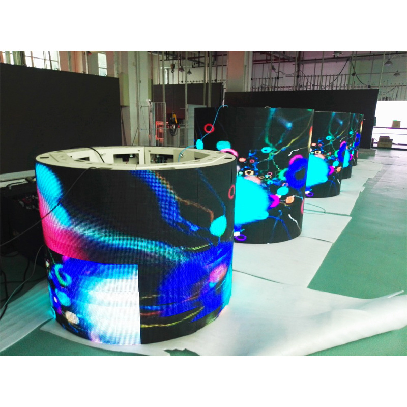 High Brightness P10 Outdoor Led Cylindrical Billboard Fixed Full Color Led Cylindrical Video Wall Display