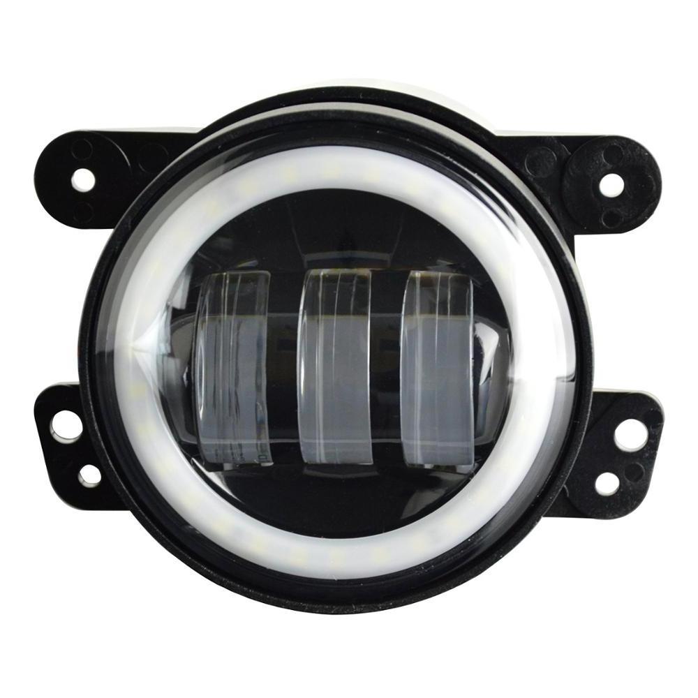 4 inch car fog light DRL Turn signal For Jeep Wrangler JK TJ LJ Led Fog Driving Light angel eye lighting