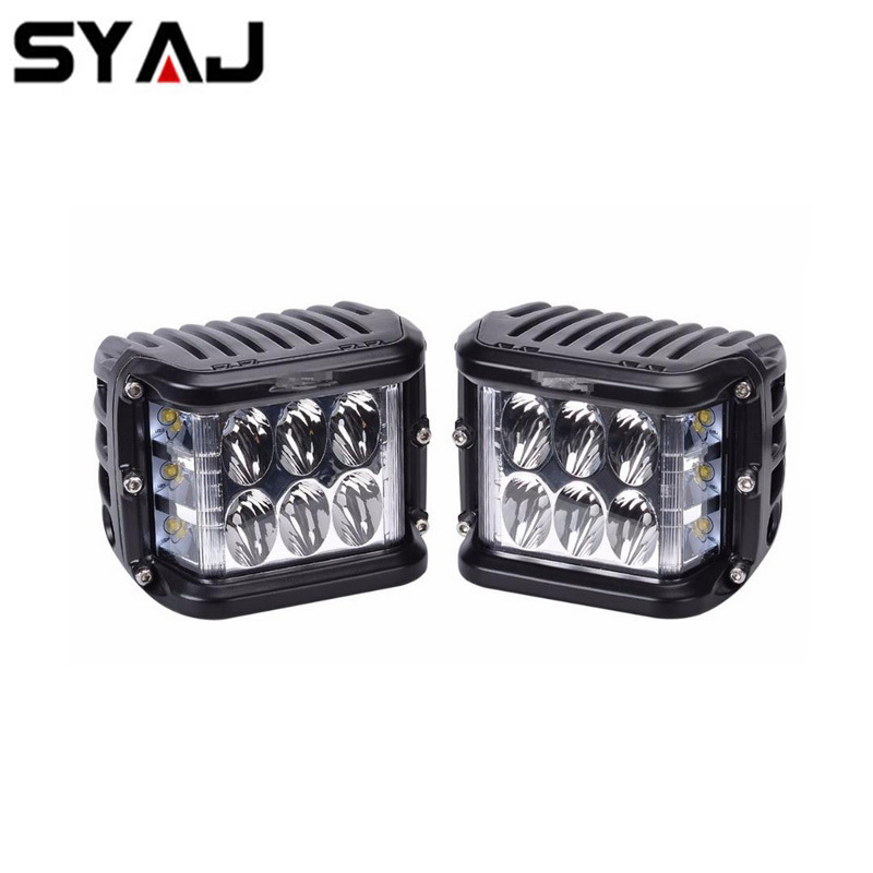 45W side shot pod cubes led flashing lights 12v car led boat spot lights led lamp for auto UTV RZR Truck for Jeep Wrangler