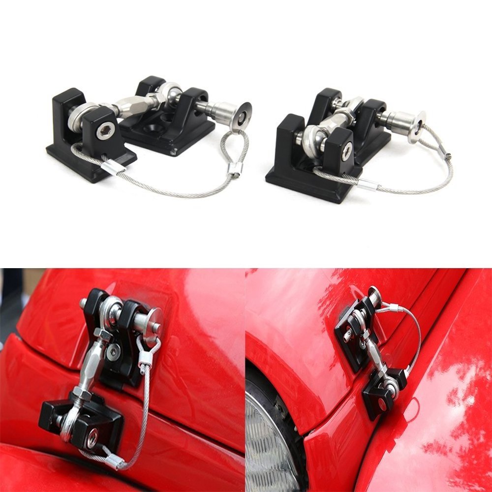 ABS Car Accessories Black Lock Hood Latch for Jeep Wrangler JK Car Exterior Protect Hood Lock Latches Catch Locking