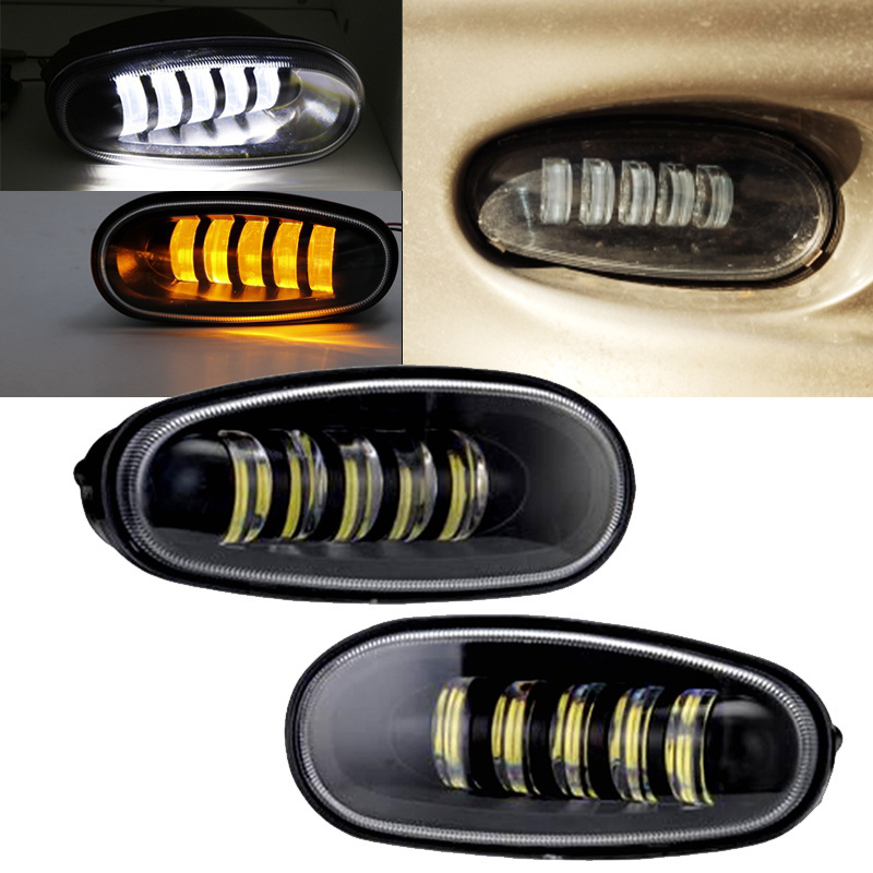 For Daewoo chevrolet lanos 2pcs white amber Led FOG LIGHT