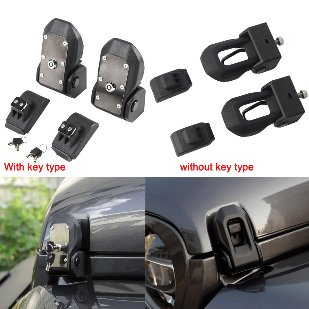 Anti-Theft Car Engine Hood lock Catch Protect Lock Hood Latch Catch For Jeep Wrangler JL Car accessories Exterior