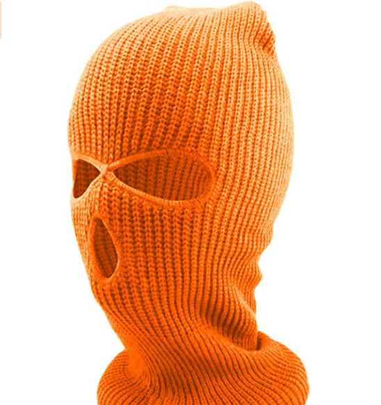 Double Layer Acrylic Knit Open Hole 1 Balaclava Face Mask