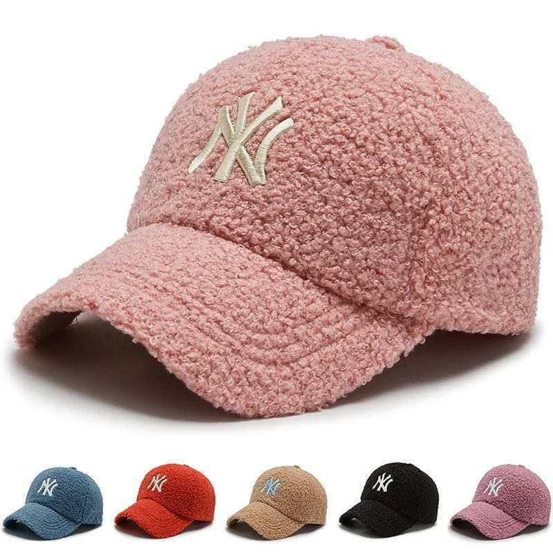 boy girl unisex women man winter faux fur ny baseball cap